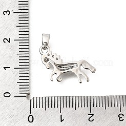 Brass Clear Cubic Zirconia Pendants&nbsp;KK-B187-23P