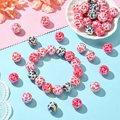 50Pcs UV Plating Opeque Acrylic Beads&nbsp;MACR-CJ0001-99