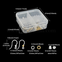 40Pcs 2 Color Eco-Friendly Plastic Earring Hooks&nbsp;DIY-YW0007-13