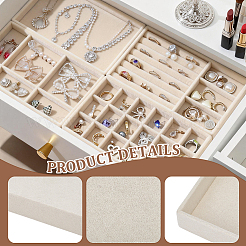 10Pcs 5 Styles Wood Covered with Velvet Jewelry Plates&nbsp;ODIS-NB0001-71