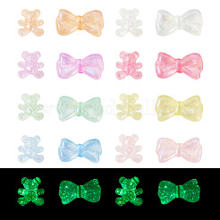 63Pcs 2 Styles Luminous Transparent Acrylic Beads&nbsp;MACR-TA0002-22