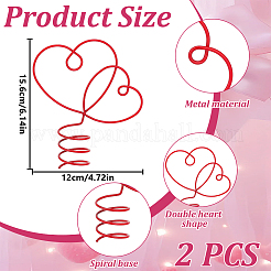 Alloy Heart-shaped Table Ornament for Valentine's Day&nbsp;DIY-WH0888-837