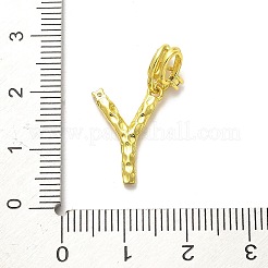 Rack Plating Brass Micro Pave Cubic Zirconia European Dangle Charms&nbsp;KK-L210-015G-Y