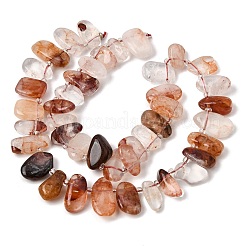 Natural Hematoid Quartz Ferruginous Quartz Beads Strands&nbsp;GG-CBADF20-A04
