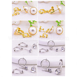 Brass Clip-on Earrings Findings&nbsp;KK-TA0007-66