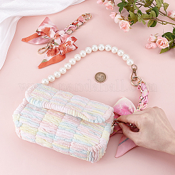 2Pcs 2 Styles Bowknot Zinc Alloy with Polyester Bag Extension Chains&nbsp;FIND-GO0003-73