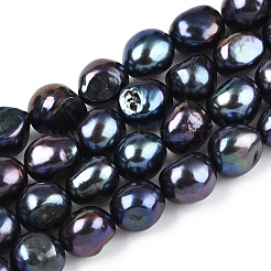 Natural Cultured Freshwater Pearl Beads Strands&nbsp;PEAR-N014-10C