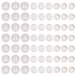 105Pcs 3 Styles Natural 4-Hole Freshwater Shell Buttons&nbsp;BUTT-TA0001-26