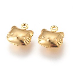 304 Stainless Steel Kitten Charms&nbsp;STAS-E447-24G