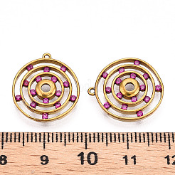 Brass Micro Pave Clear Cubic Zirconia Pendants&nbsp;ZIRC-Q021-009C-02-NF