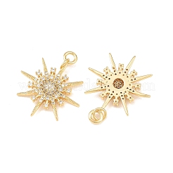 Brass Micro Pave Cubic Zirconia Pendants&nbsp;KK-C162-019G