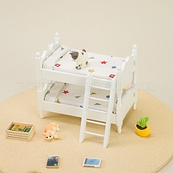 Wood Children Double-Layer Bunk Bed Miniature Ornaments&nbsp;PW-WG88645-01