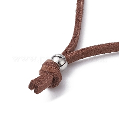 Brass Bar Link Chains Macrame Pouch Empty Stone Holder for Pendant Necklace Making&nbsp;NJEW-JN04488-02