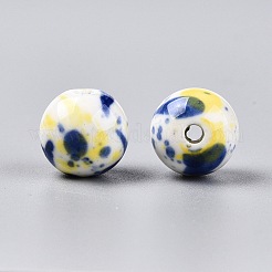 Glazed Porcelain Round Beads&nbsp;PORC-Q197-12mm-04