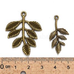 Mixed Style Tibetan Style Alloy Leaf Pendants&nbsp;TIBEP-F040-01AB