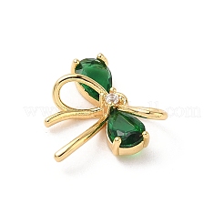 Brass Micro Pave Cubic Zirconia Pendants&nbsp;KK-D504-13A-G