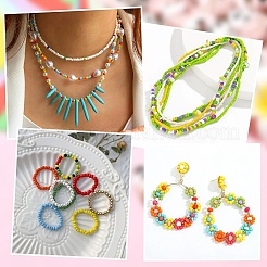 1800Pcs 15 Colors Glass Cylinder Beads&nbsp;SEED-YW0002-59