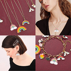 Alloy Enamel Pendants&nbsp;PALLOY-SC0002-47