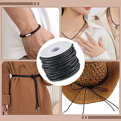 10M Round Braided Leather Cord&nbsp;WL-CL0001-41B