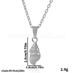 304 Stainless Steel Shell Shaped Pendant Necklaces for Women&nbsp;VS4043-1