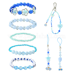 Ocean Color DIY Mobile Phone Strap Making Kit&nbsp;DIY-FS0006-56