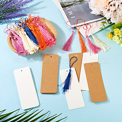 40Pcs 2 Colors Paper Blank Bookmarks&nbsp;AJEW-TA0003-12