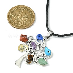 Alloy Tree of Life Pendant Necklaces&nbsp;NJEW-JN04559-02