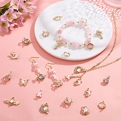 Alloy Resin & Glass Pendants & Chandelier Component Links Findings Kits&nbsp;DIY-PH0034-78