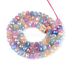 Anti-Tarnish Electroplate Glass Imitation Jade Beads Strands&nbsp;EGLA-T029-6mm-13M