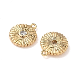 Brass Micro Pave Cubic Zirconia Grooved Pendants&nbsp;KK-A280-04A-G