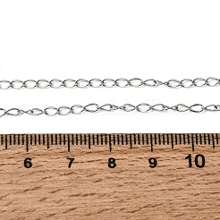 2MM Women's 304 Stainless Steel Twisted Chain Necklaces&nbsp;NJEW-A067-02P