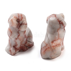 Natural & Synthetic Gemstone Carved Dog Figurines&nbsp;DJEW-L023-A