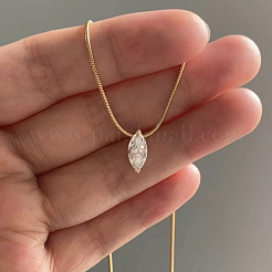 Brass Pave Cubic Zirconia Chain Necklace for Women&nbsp;TP6925