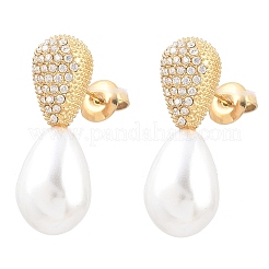 316L Surgical Stainless Steel Micro Pave Cubic Zirconia Stud Earrings for Women&nbsp;SA-CBA2DC8-03G