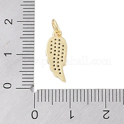 Rack Plating Brass Micro Pave Clear Cubic Zirconia Pendants&nbsp;LS-KK-Z060-16G