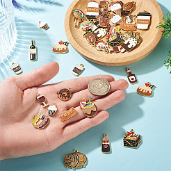 42Pcs 21 Styles Alloy Enamel Pendants&nbsp;ENAM-TA0003-87