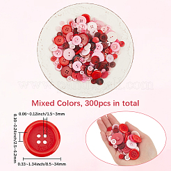300Pcs 2 Colors Resin Buttons&nbsp;DIY-SP0003-98B