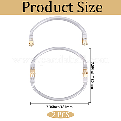 2Pcs Aluminum Purse Handle Frames&nbsp;PURS-BBC0001-11B