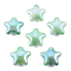 UV Plating Rainbow Iridescent Acrylic Beads&nbsp;LS-PACR-T016-02B