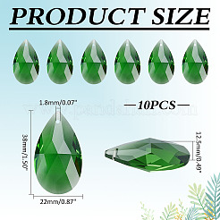 10Pcs Glass Pendants&nbsp;GLAA-ME0001-16B