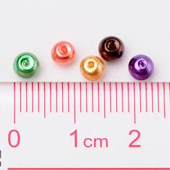 Halloween Mix Pearlized Glass Pearl Beads&nbsp;HY-X006-4mm-07
