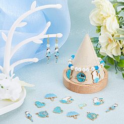 36Pcs 6 Styles Alloy Enamel Pendants&nbsp;ENAM-SC0004-57