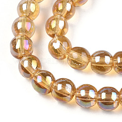 Electroplate Transparent Glass Beads Strands&nbsp;GLAA-T032-T4mm-AB08
