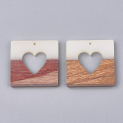 Resin & Walnut Wood Pendants&nbsp;RESI-S358-01