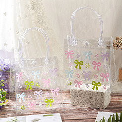 Rectangle Transparent Printed PVC Plastic Gift Tote Bags&nbsp;ABAG-TADJ0002-002E
