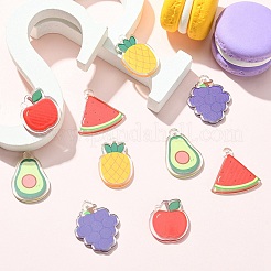 10Pcs 5 Style Translucent Acrylic Pendants&nbsp;TACR-YW0001-83