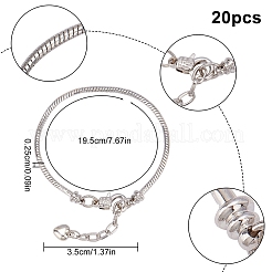 Brass European Style Bracelet Making&nbsp;MAK-SC0001-09