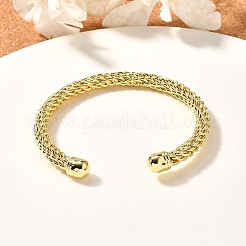 Classic Rack Plating Brass Cuff Bangle&nbsp;BJEW-E071-23G