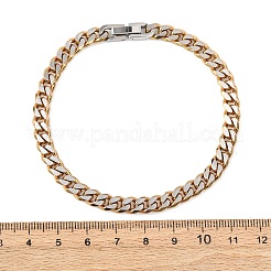 304 Stainless Steel Cuban Link
Chain Bracelets for Women&nbsp;BJEW-F527-05G