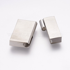 Tarnish Resistant 304 Stainless Steel Magnetic Clasps with Glue-in Ends&nbsp;STAS-K145-19P